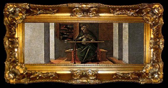 framed  BOTTICELLI, Sandro St Augustine in His Cell, ta009-2